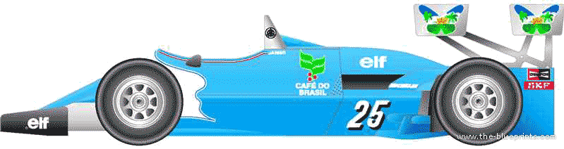 Ligier Ford JS21 F1 GP 198 blueprints